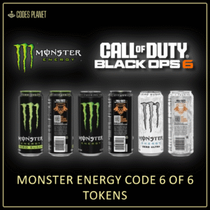 Monster Energy Code 6 of 6 (1 time per account) Tokens